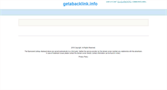 Desktop Screenshot of getabacklink.info