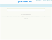 Tablet Screenshot of getabacklink.info